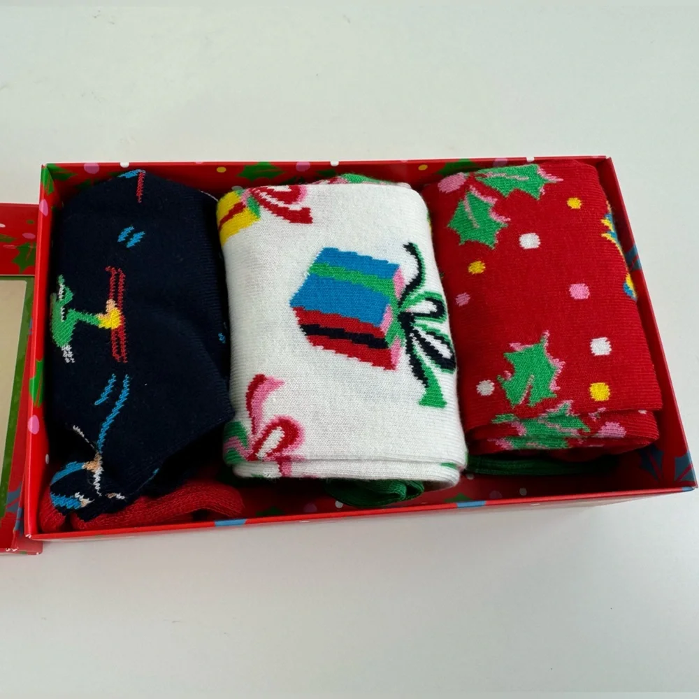 Happy Socks Adult Classic Holiday Socks Gift‎ Box 3 Pairs